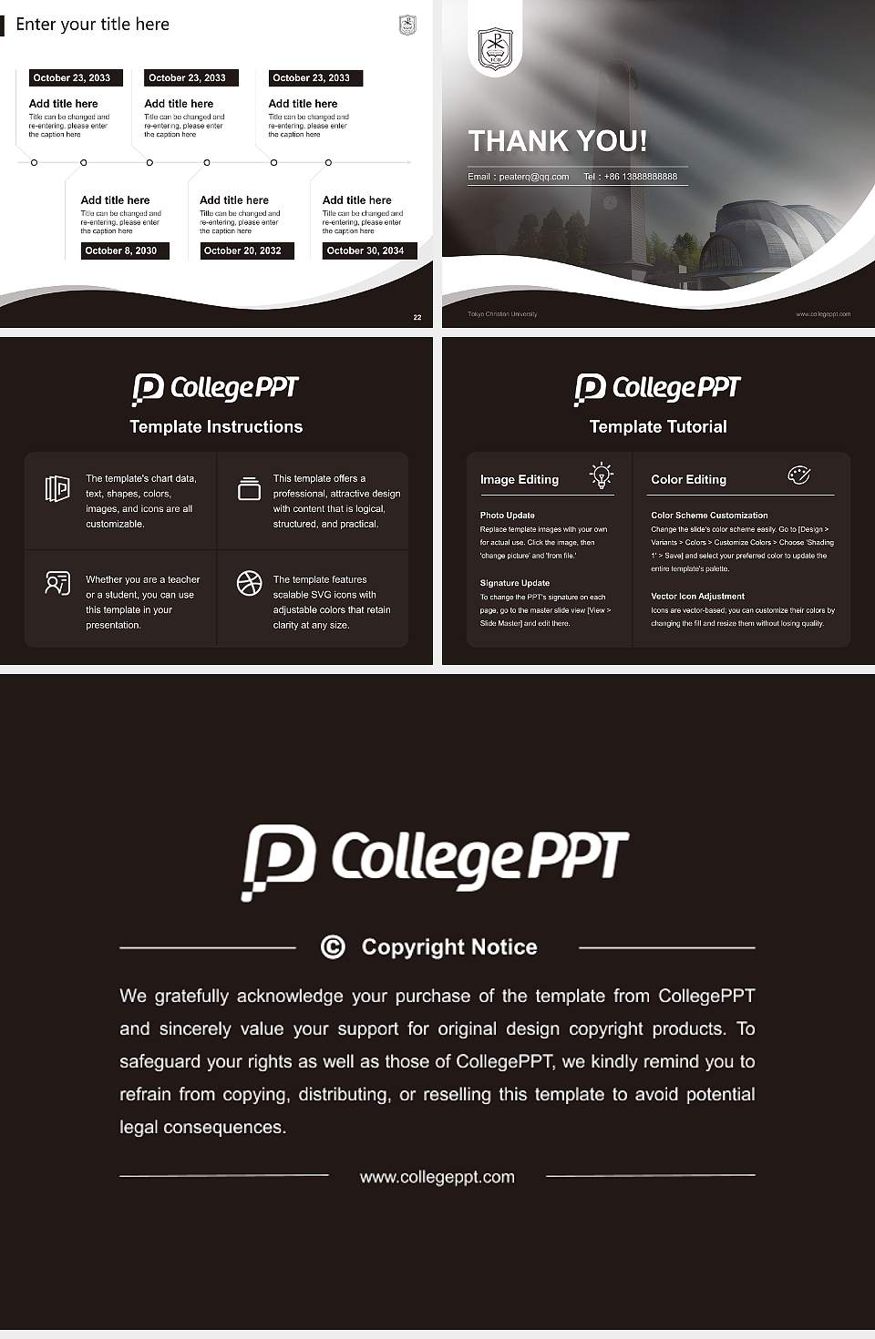 Tokyo Christian University Lecture Sharing and Networking Event PPT Template4:3 ratio PPT effect preview image4