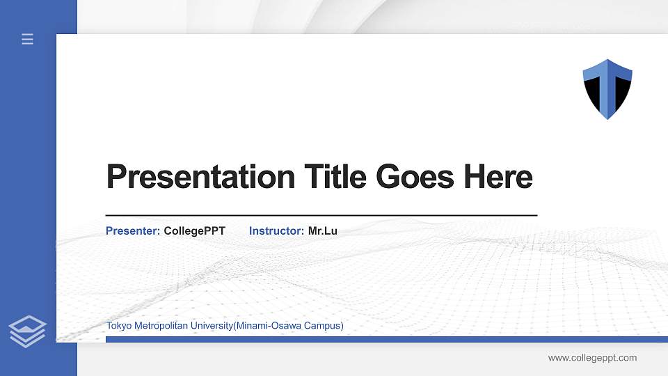 Tokyo Metropolitan University(Minami-Osawa Campus) Thesis Proposal/Graduation Defense PPT Template16:9 ratio PPT effect preview image