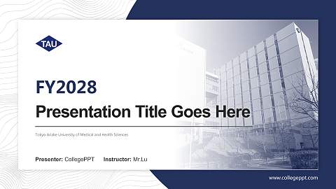 Tokyo Ariake University of Medical and Health Sciences Academic Presentation/Research Findings Report PPT Template