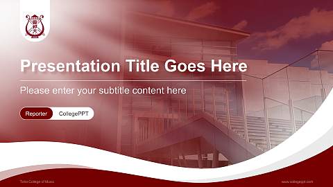 Toho College of Music Lecture Sharing and Networking Event PPT Template