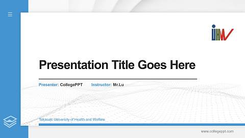 Takasaki University of Health and Welfare Thesis Proposal/Graduation Defense PPT Template