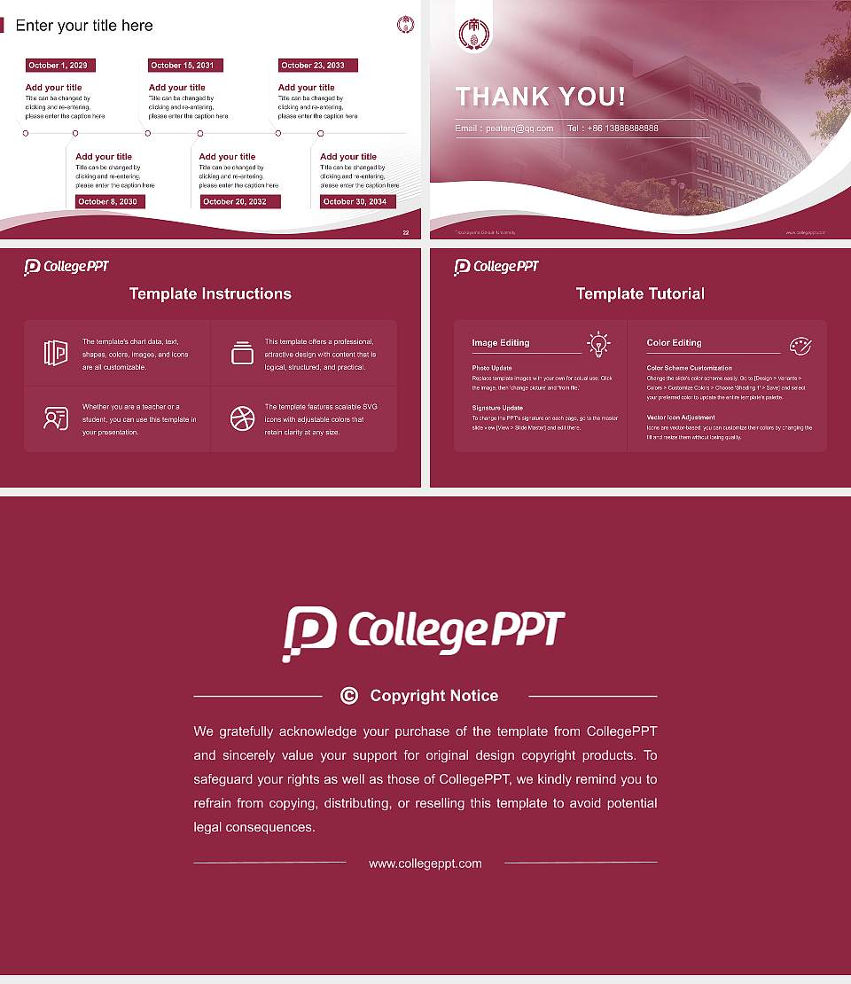 Tezukayama Gakuin University Lecture Sharing and Networking Event PPT Template16:9 ratio PPT effect preview image4