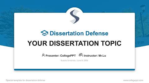 Suzuka University Graduation Thesis Defense PPT Template