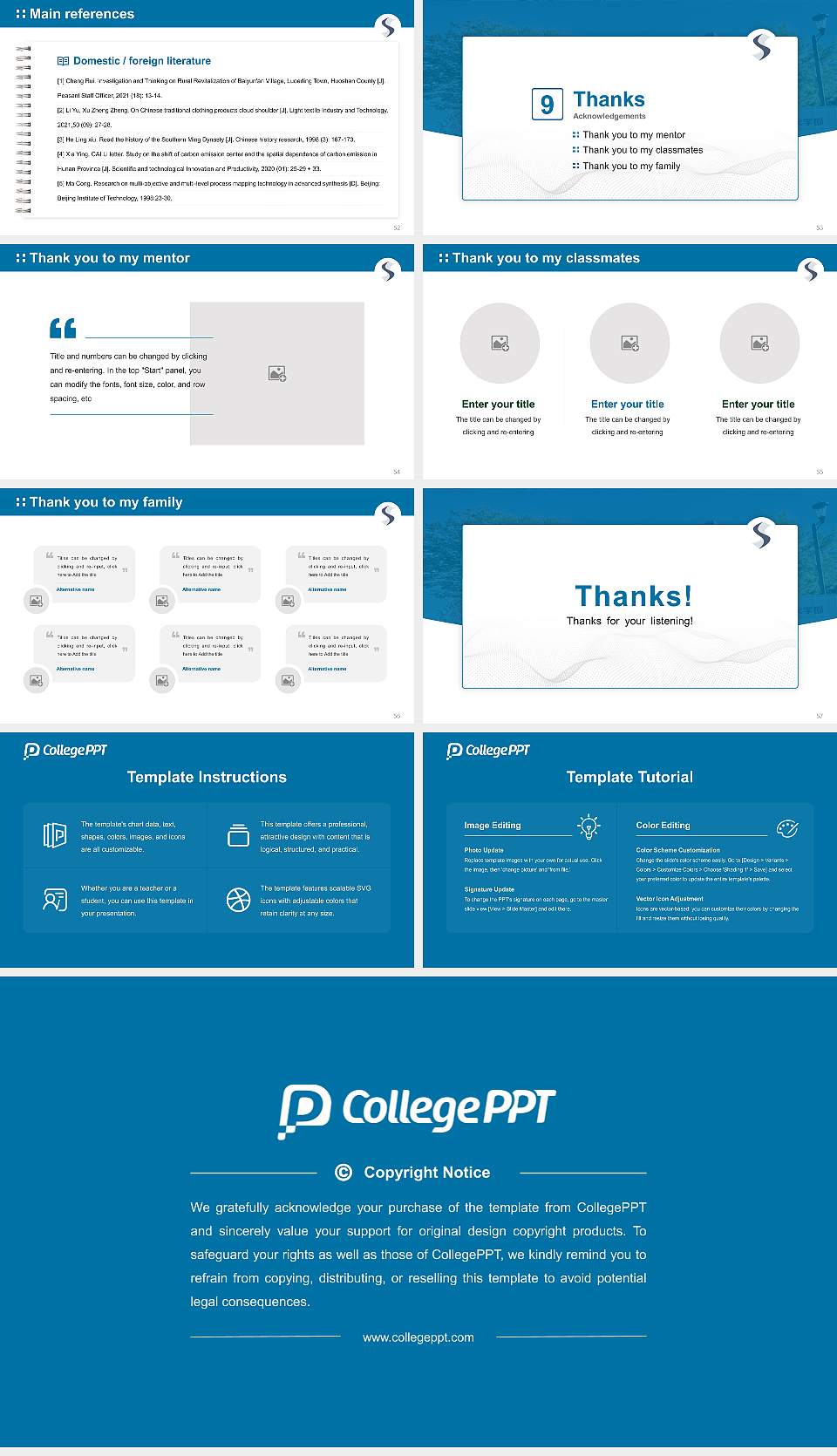 Suzuka University Graduation Thesis Defense PPT Template16:9 ratio PPT effect preview image7