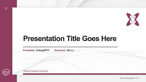 Tohoku Fukushi University Thesis Proposal/Graduation Defense PPT Template