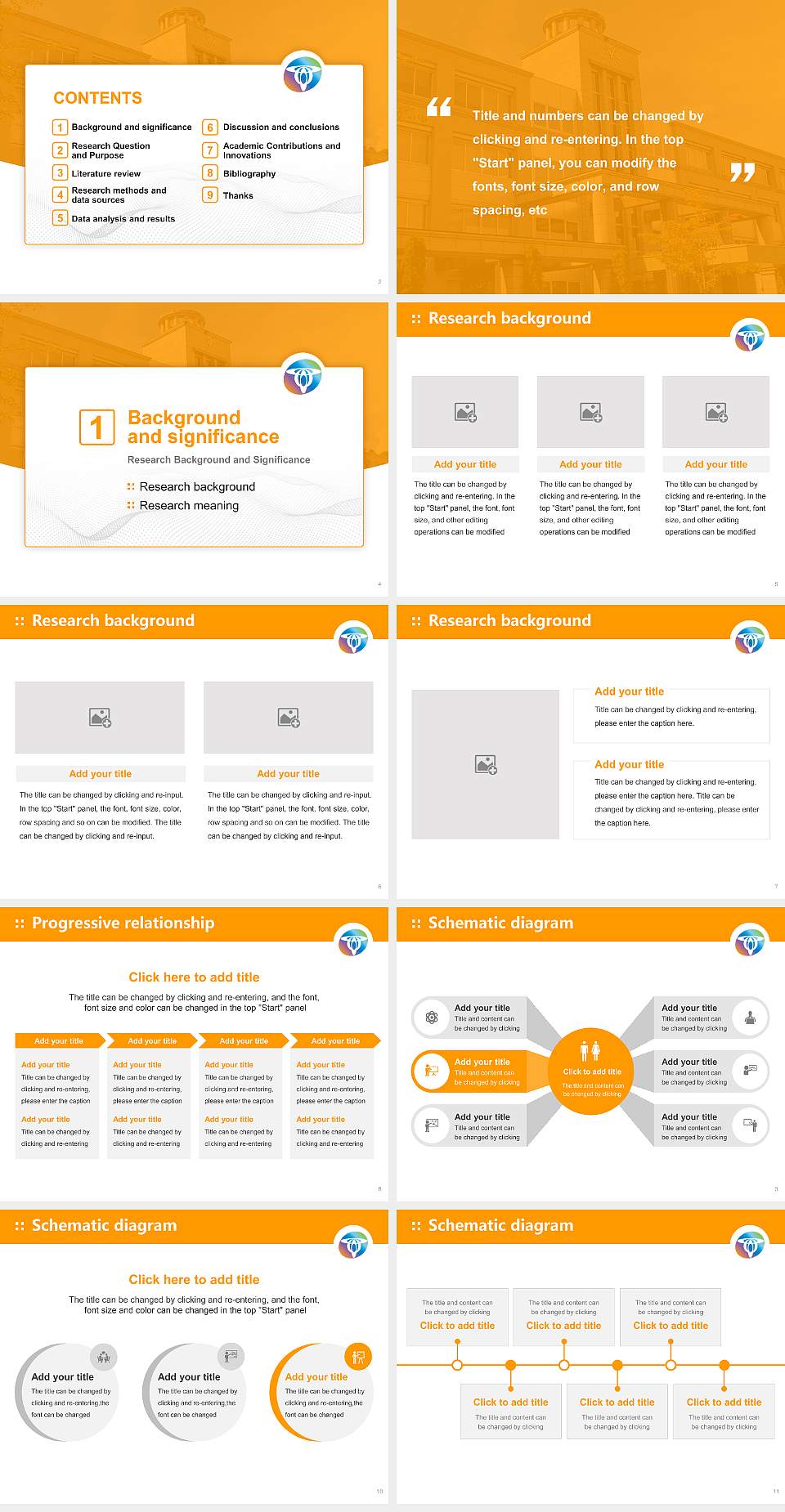 Tohoku Bunka Gakuen University Graduation Thesis Defense PPT Template4:3 ratio PPT effect preview image2