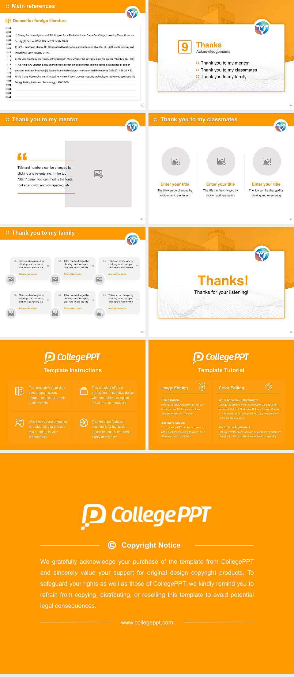 Tohoku Bunka Gakuen University Graduation Thesis Defense PPT Template4:3 ratio PPT effect preview image7