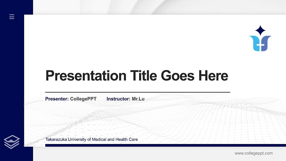 Takarazuka University of Medical and Health Care Thesis Proposal/Graduation Defense PPT Template16:9 ratio PPT effect preview image