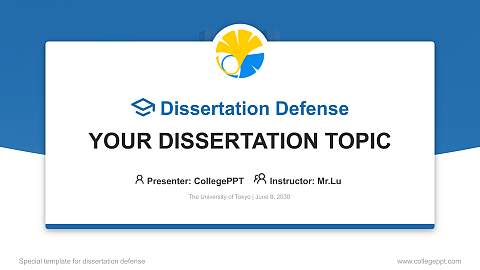 The University of Tokyo Graduation Thesis Defense PPT Template