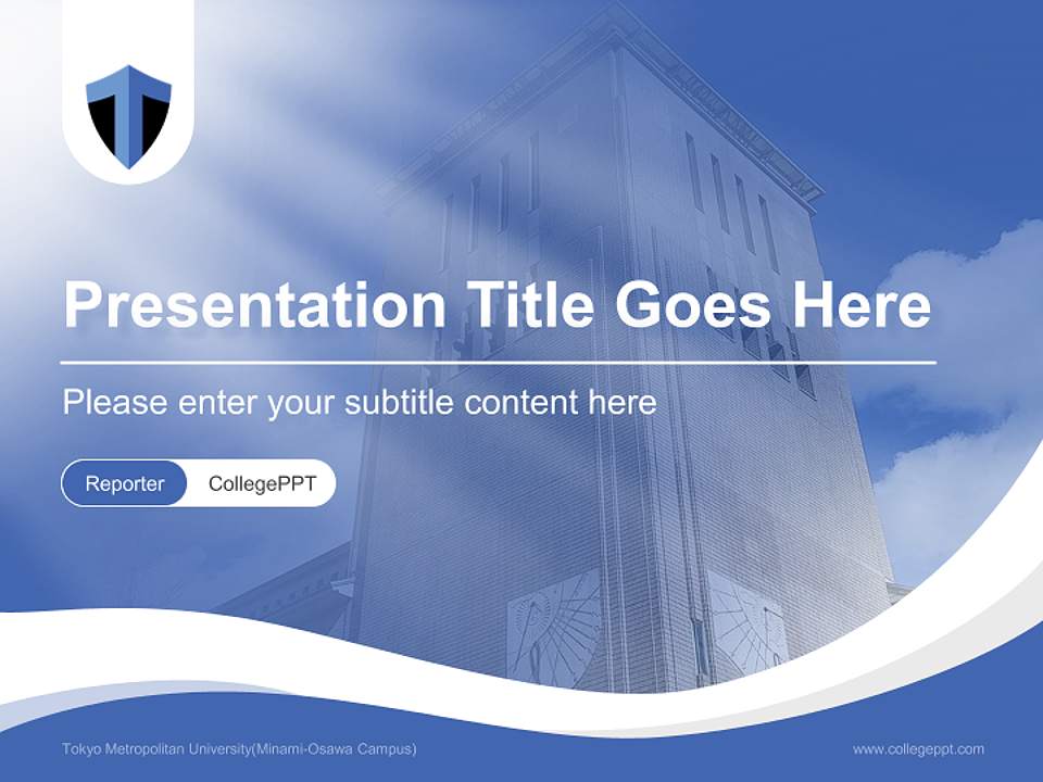 Tokyo Metropolitan University(Minami-Osawa Campus) Lecture Sharing and Networking Event PPT Template4:3 ratio PPT effect preview image4