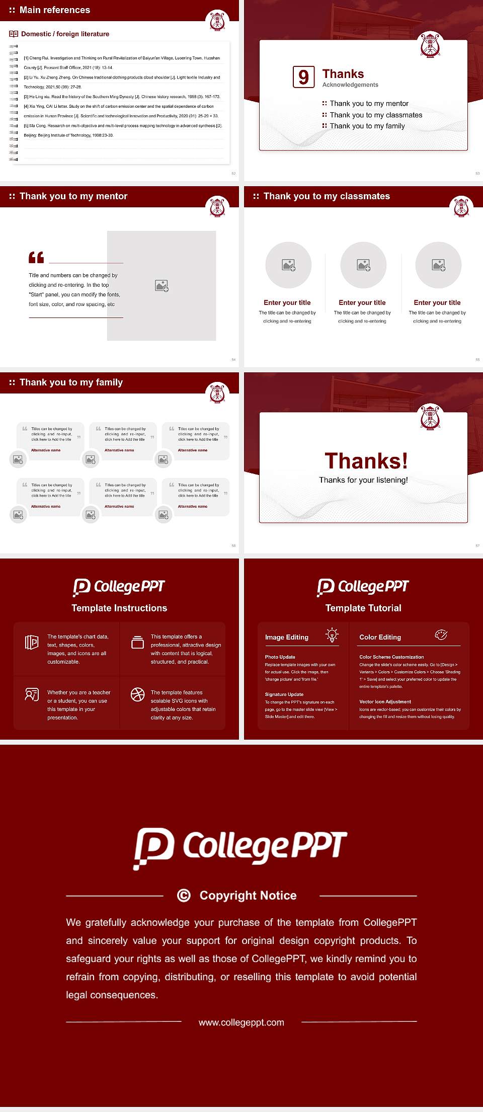 Toho College of Music Graduation Thesis Defense PPT Template4:3 ratio PPT effect preview image7