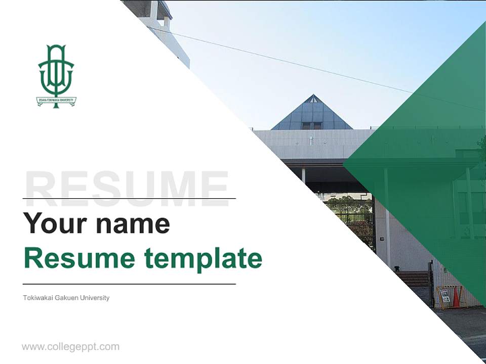 Tokiwakai Gakuen University Resume PPT Template4:3 ratio PPT effect preview image5