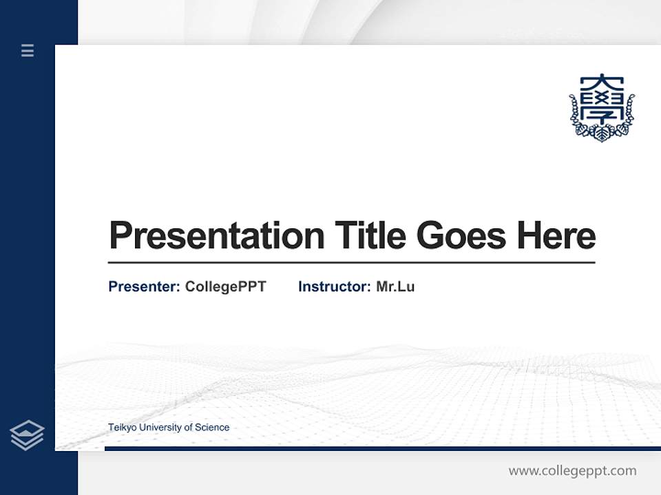 Teikyo University of Science Thesis Proposal/Graduation Defense PPT Template4:3 ratio PPT effect preview image5