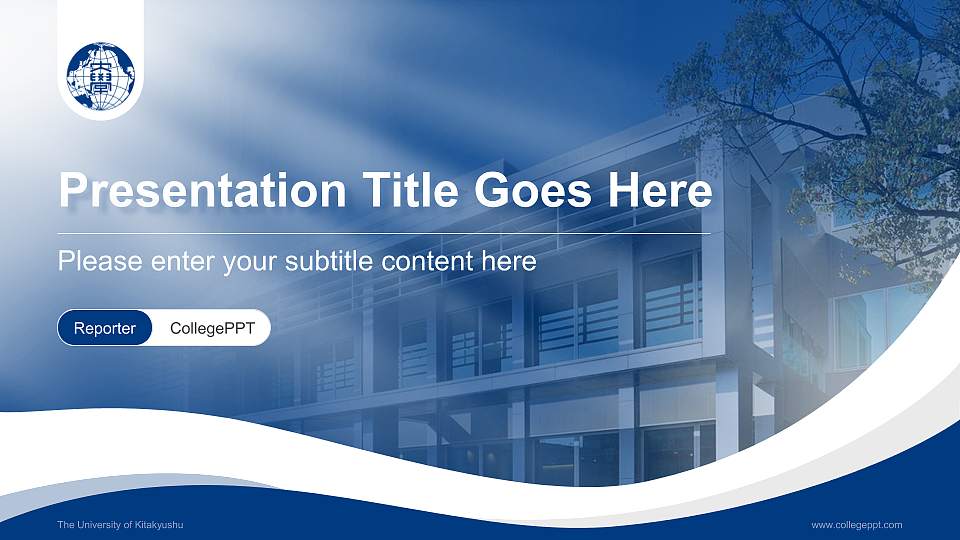 The University of Kitakyushu Lecture Sharing and Networking Event PPT Template16:9 ratio PPT effect preview image