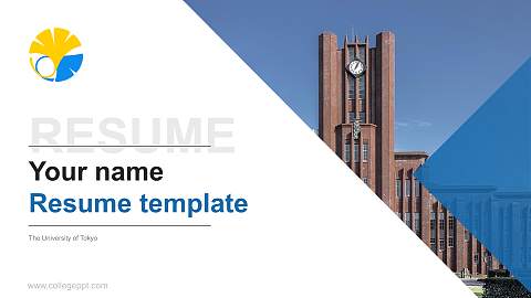 The University of Tokyo Resume PPT Template