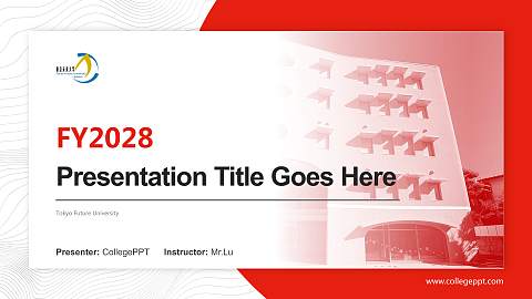 Tokyo Future University Academic Presentation/Research Findings Report PPT Template