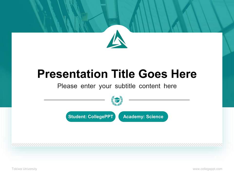 Tokiwa University National Scholarship Defense PPT Template4:3 ratio PPT effect preview image4