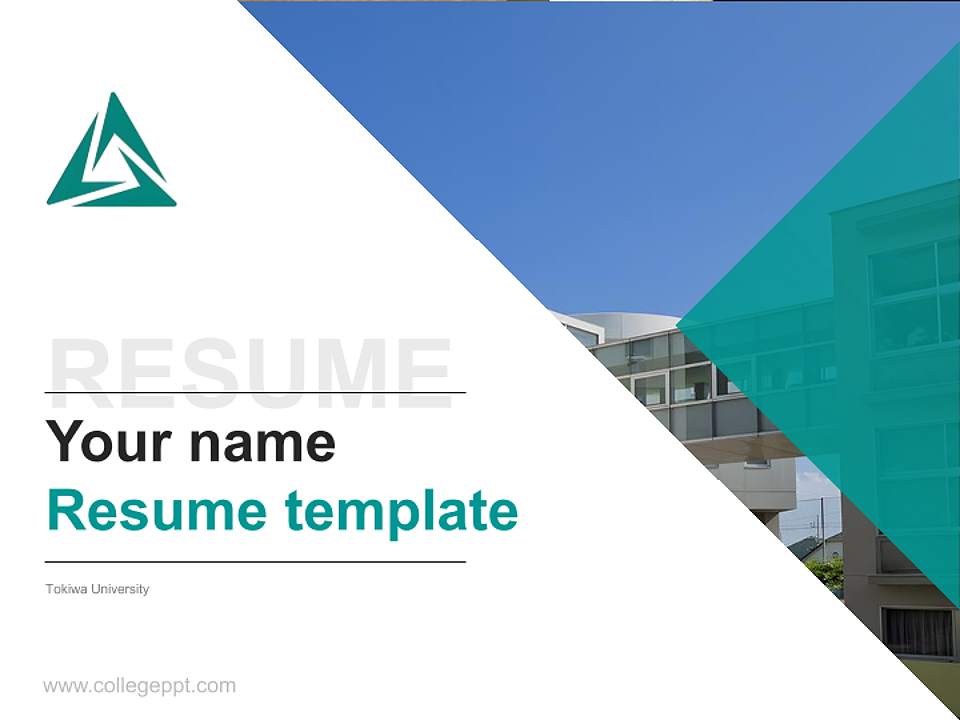 Tokiwa University Resume PPT Template4:3 ratio PPT effect preview image5