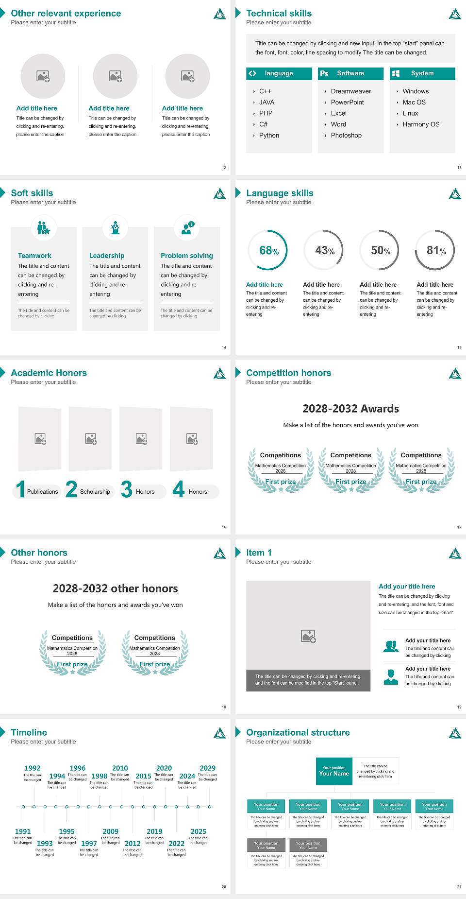 Tokiwa University Resume PPT Template4:3 ratio PPT effect preview image3