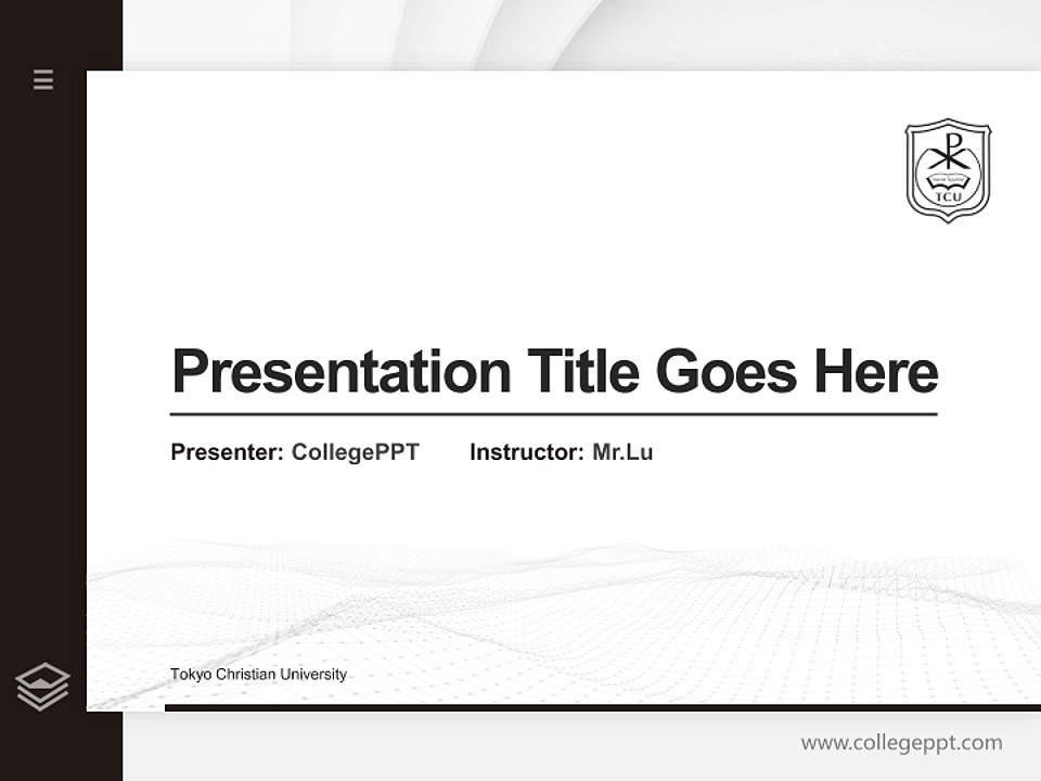 Tokyo Christian University Thesis Proposal/Graduation Defense PPT Template4:3 ratio PPT effect preview image5