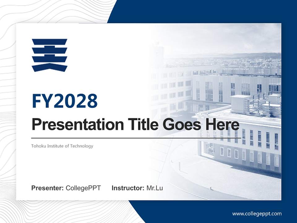 Tohoku Institute of Technology Academic Presentation/Research Findings Report PPT Template4:3 ratio PPT effect preview image5