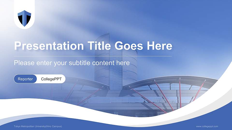 Tokyo Metropolitan University(Hino Campus) Lecture Sharing and Networking Event PPT Template16:9 ratio PPT effect preview image