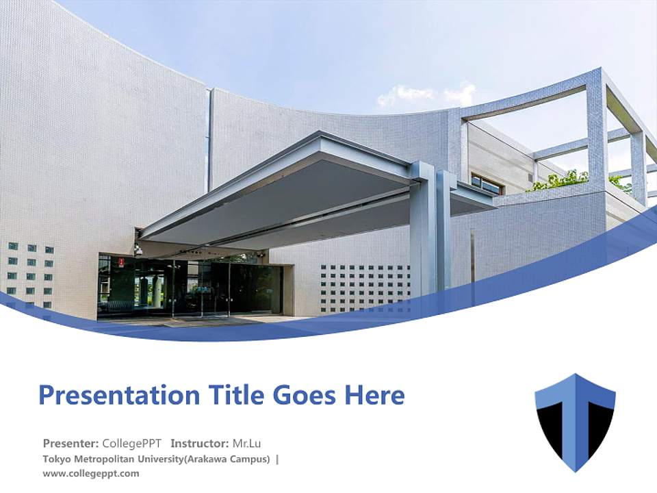 Tokyo Metropolitan University(Arakawa Campus) Course/Courseware Creation PPT Template4:3 ratio PPT effect preview image5