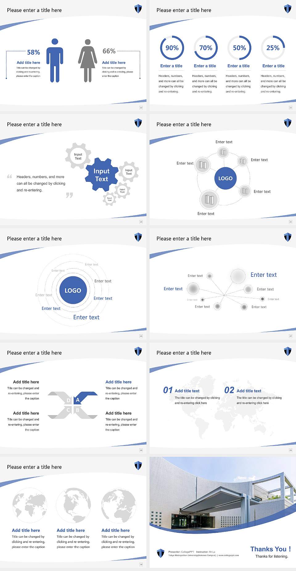 Tokyo Metropolitan University(Arakawa Campus) Course/Courseware Creation PPT Template4:3 ratio PPT effect preview image4