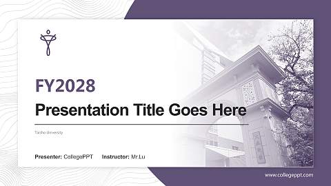 Taisho University Academic Presentation/Research Findings Report PPT Template