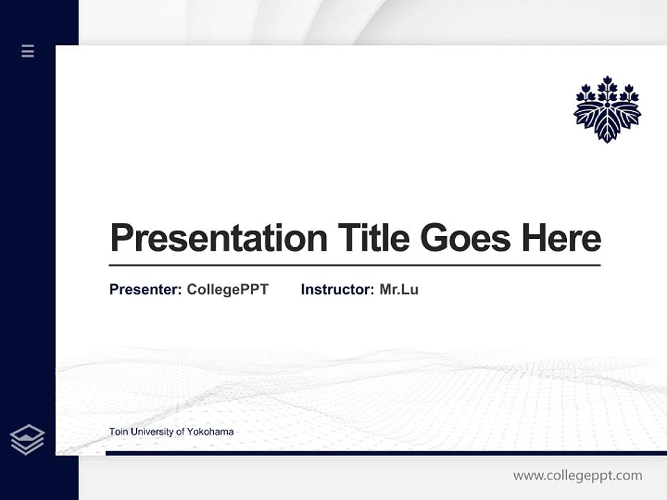 Toin University of Yokohama Thesis Proposal/Graduation Defense PPT Template4:3 ratio PPT effect preview image5