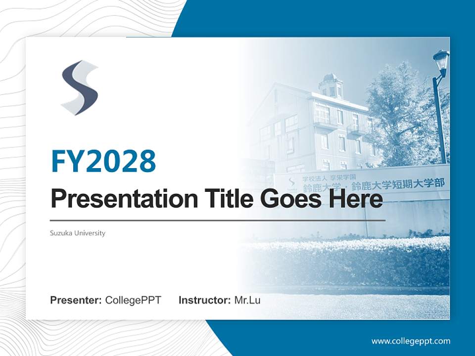 Suzuka University Academic Presentation/Research Findings Report PPT Template4:3 ratio PPT effect preview image5