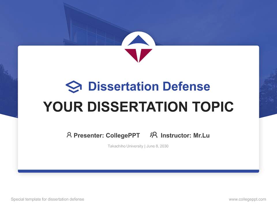 Takachiho University Graduation Thesis Defense PPT Template4:3 ratio PPT effect preview image7
