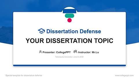 Takarazuka University Graduation Thesis Defense PPT Template