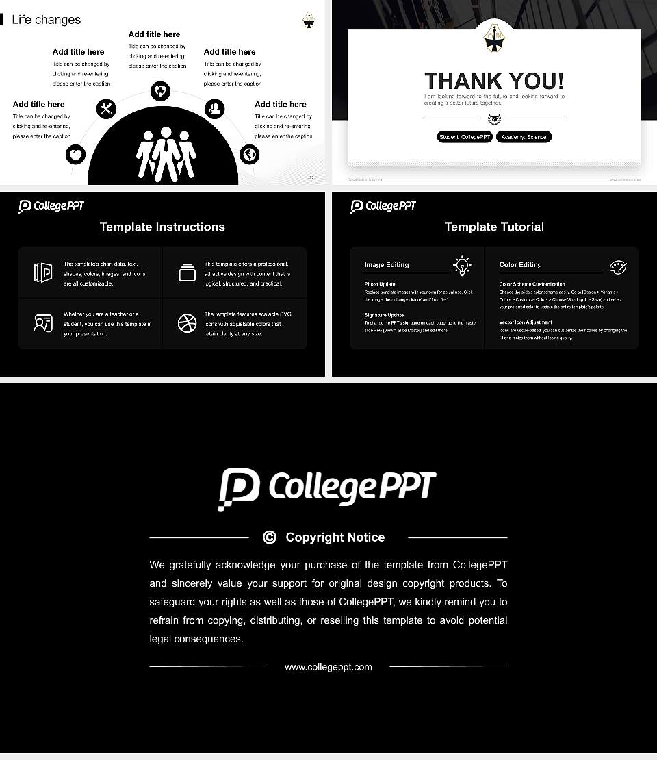 Tokai Gakuin University National Scholarship Defense PPT Template16:9 ratio PPT effect preview image4