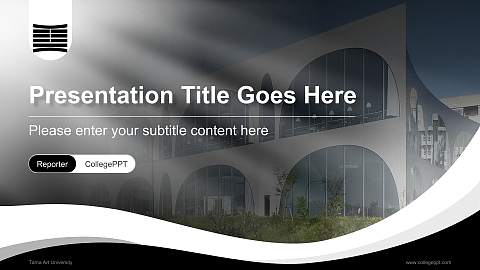 Tama Art University Lecture Sharing and Networking Event PPT Template