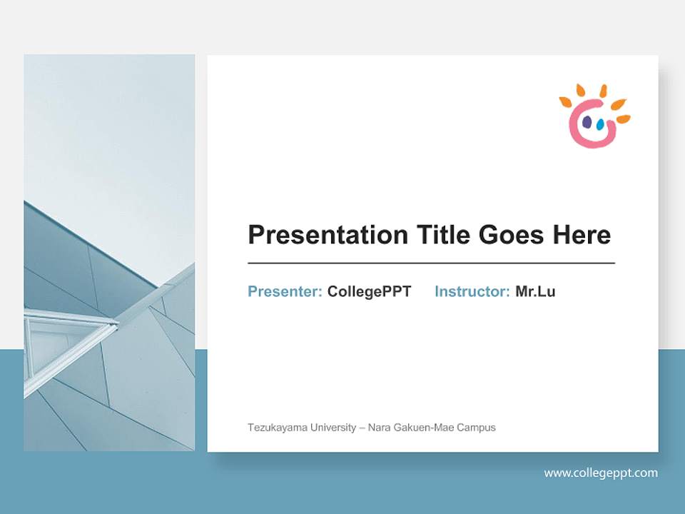 Tezukayama University – Nara Gakuen-Mae Campus General PPT Template4:3 ratio PPT effect preview image6