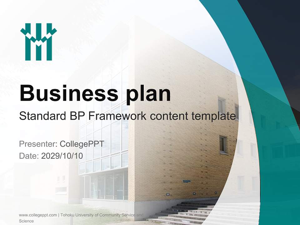Tohoku University of Community Service and Science Competition/Entrepreneurship Contest PPT Template4:3 ratio PPT effect preview image9