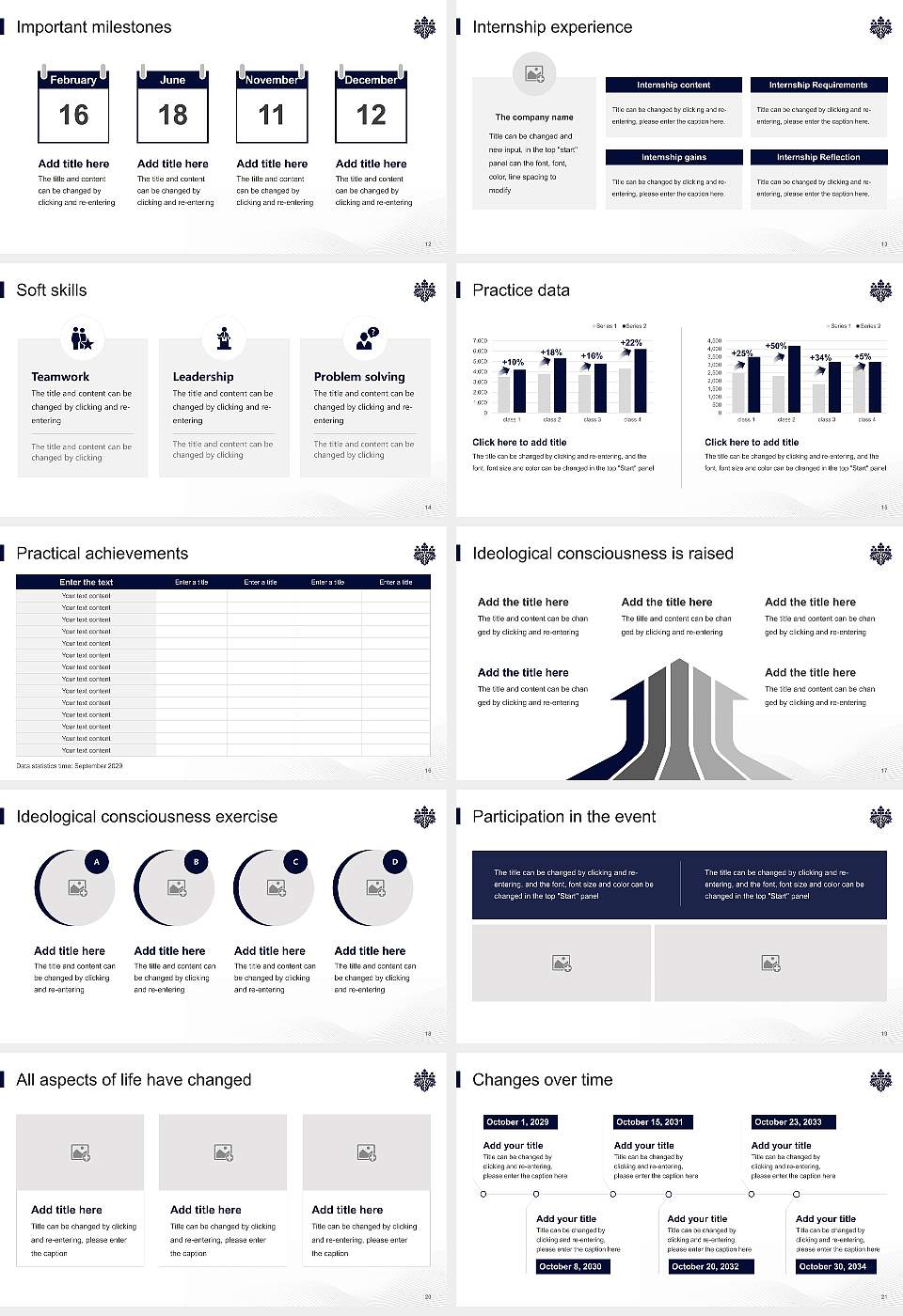 Toin University of Yokohama National Scholarship Defense PPT Template16:9 ratio PPT effect preview image3