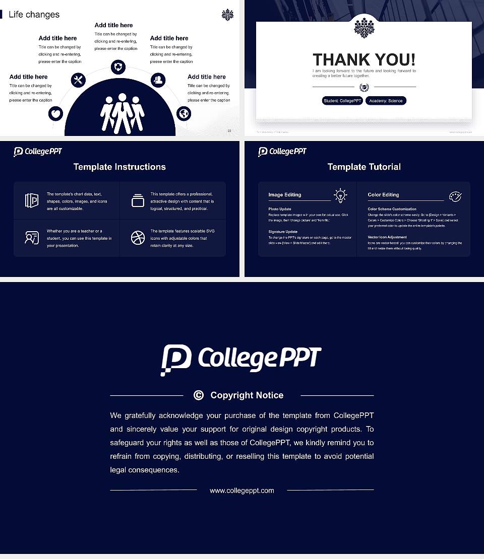 Toin University of Yokohama National Scholarship Defense PPT Template16:9 ratio PPT effect preview image4