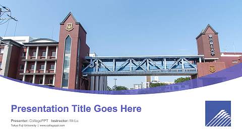 Tokyo Fuji University Course/Courseware Creation PPT Template