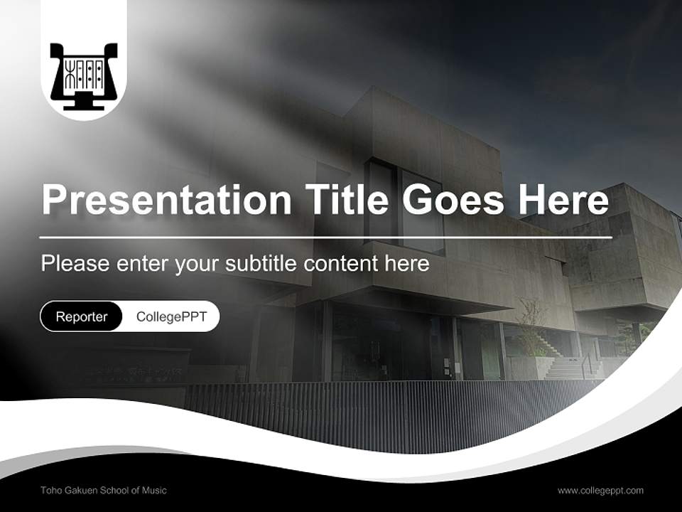 Toho Gakuen School of Music Lecture Sharing and Networking Event PPT Template4:3 ratio PPT effect preview image4