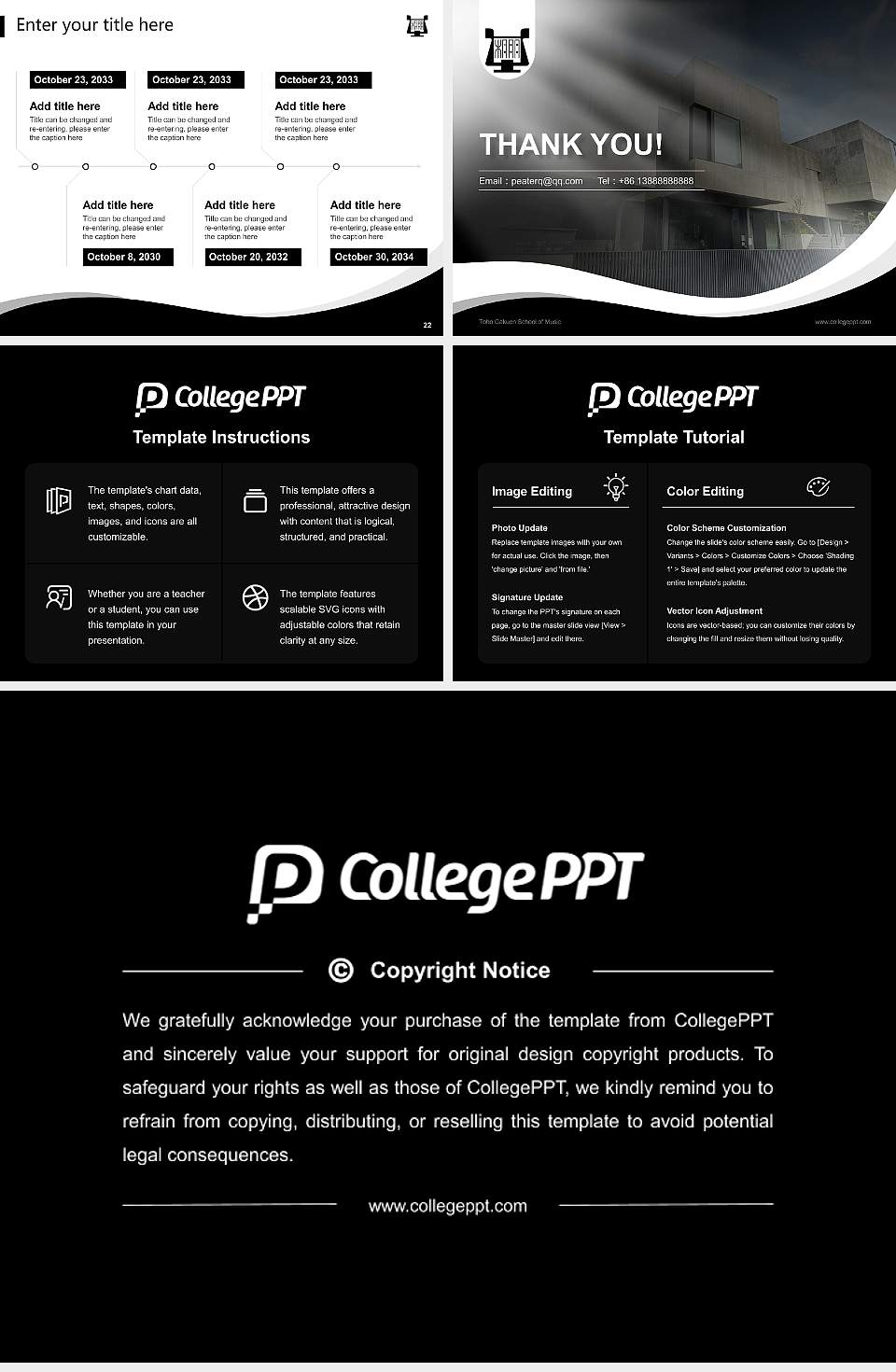 Toho Gakuen School of Music Lecture Sharing and Networking Event PPT Template4:3 ratio PPT effect preview image4