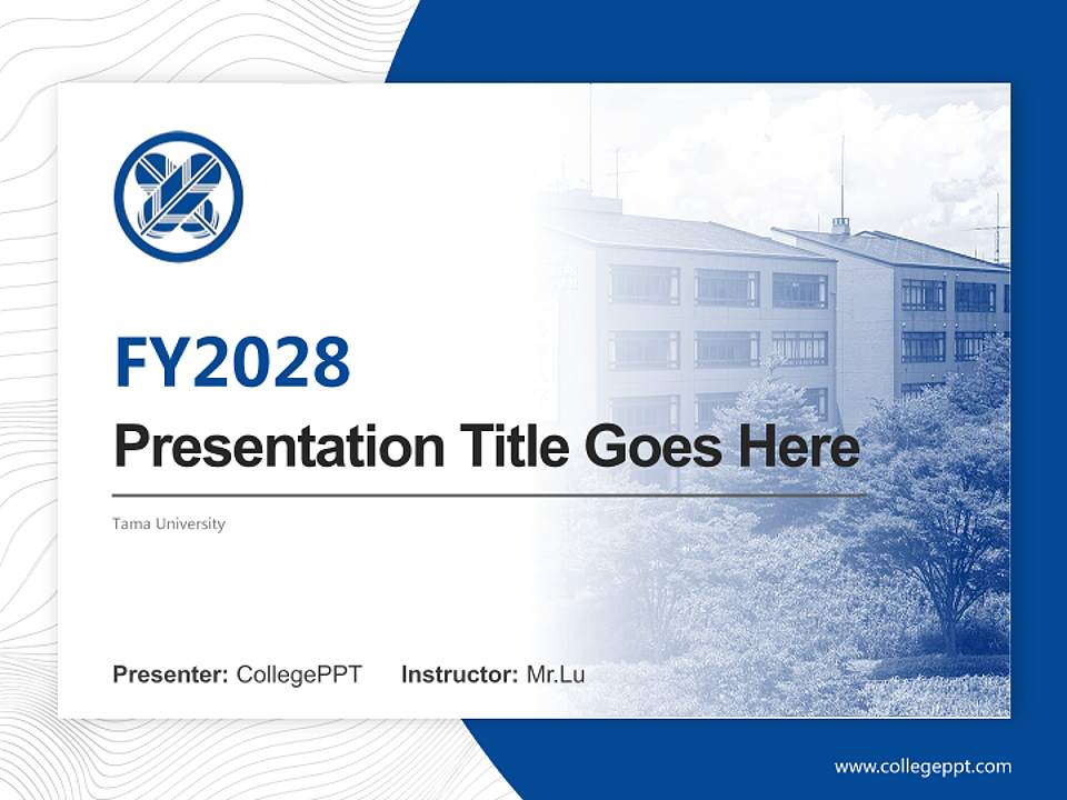 Tama University Academic Presentation/Research Findings Report PPT Template4:3 ratio PPT effect preview image5