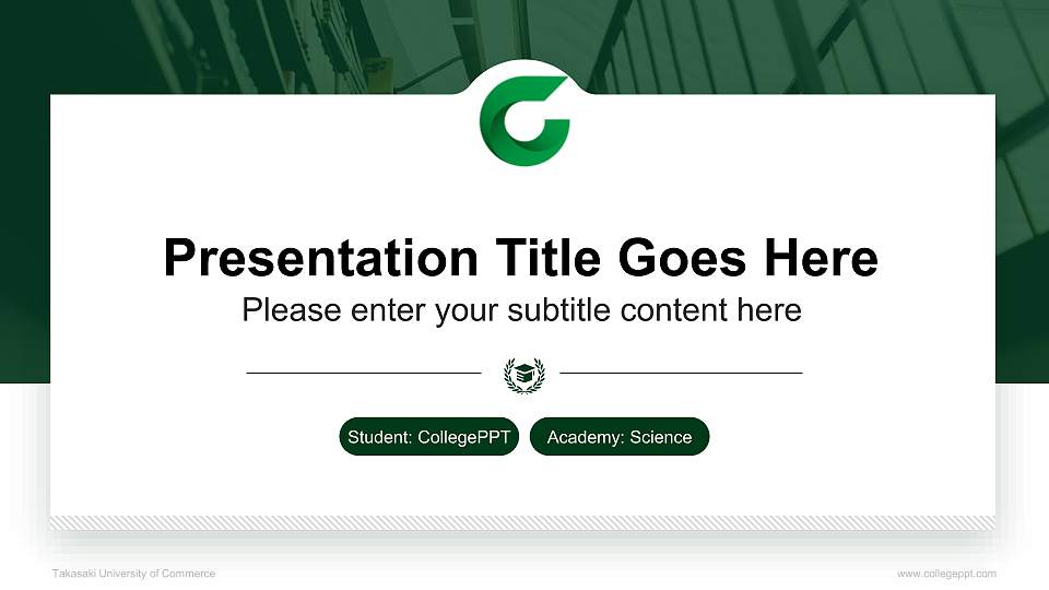 Takasaki University of Commerce National Scholarship Defense PPT Template16:9 ratio PPT effect preview image