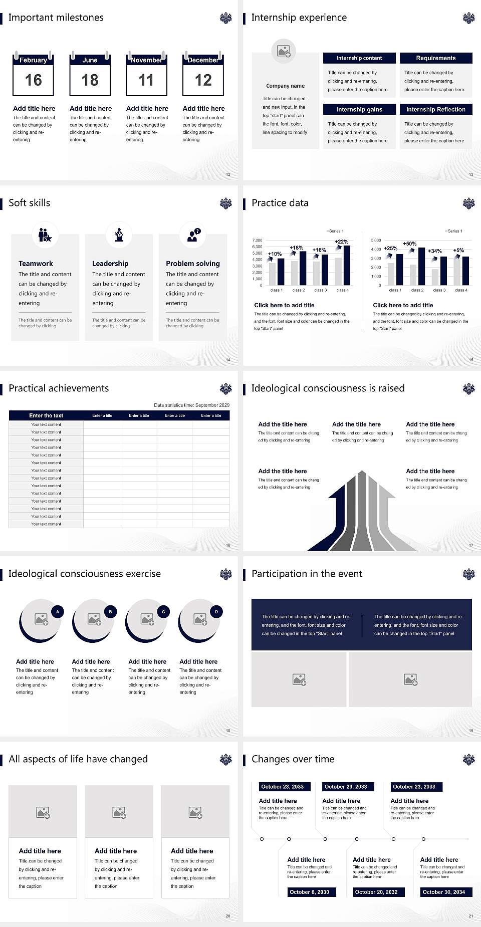 Toin University of Yokohama National Scholarship Defense PPT Template4:3 ratio PPT effect preview image3