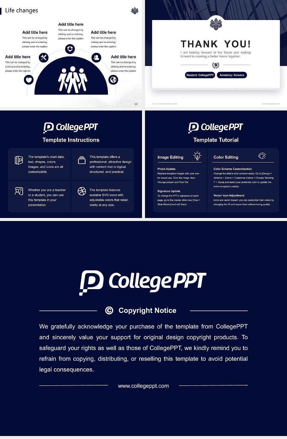 Toin University of Yokohama National Scholarship Defense PPT Template4:3 ratio PPT effect preview image4