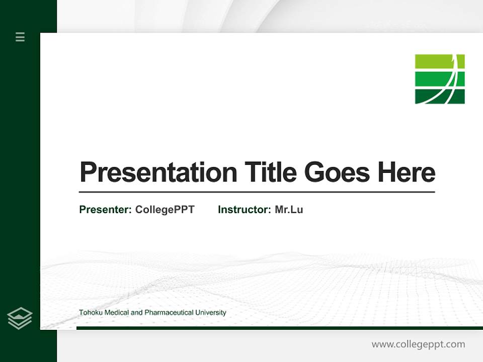 Tohoku Medical and Pharmaceutical University Thesis Proposal/Graduation Defense PPT Template4:3 ratio PPT effect preview image5