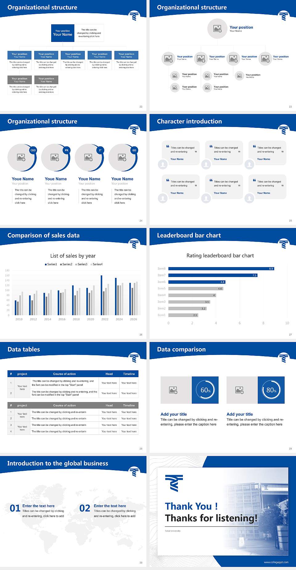 Tokai University Academic Presentation/Research Findings Report PPT Template4:3 ratio PPT effect preview image4