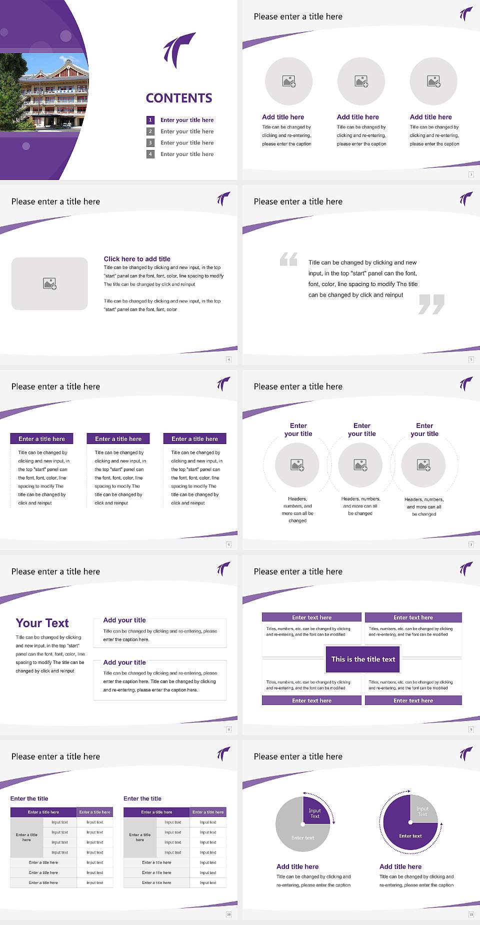 Tenri University Course/Courseware Creation PPT Template4:3 ratio PPT effect preview image2