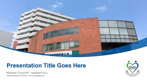 Tokyo Healthcare University Course/Courseware Creation PPT Template
